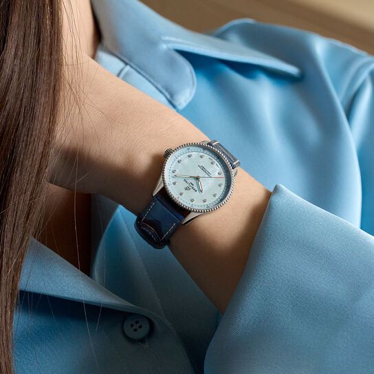 Breitling Navitimer Quartz 32 mm Stainless Steel and Diamond A77320171C1P1 On Model image number 1